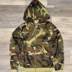 Vintage duck‎ bay Camo hoodie, full zip XL